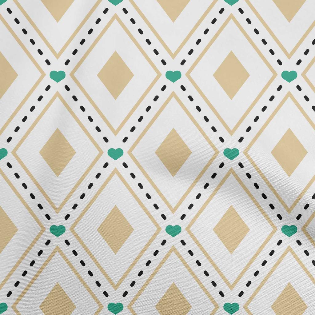 oneOone Cotton Flex Green Fabric Check  Dress Material Fabric Print Fabric By The Yard 40 Inch