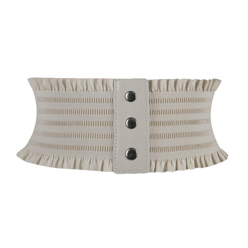 Simple Design Women'S Elastic Wide Waistband Hemline Decoration Cummerbund Ladies Overcoat Belt For Women