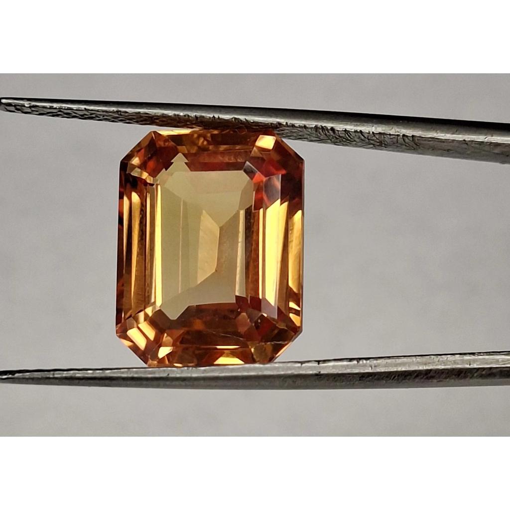 Padparadscha Sapphire 11-13 Ct Emerald Cut Fabulous Certified Loose Gemstone