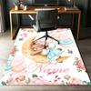 Custom Name Bear Printed Carpet,Rug for Office Chair Living Room Bedroom Kitchen Room Decor Gifts.