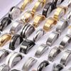10Pcs Stainless Steel Ring Men's Mixed Titanium Steel Jewelry Personality Fashion Single Index Finger Ring