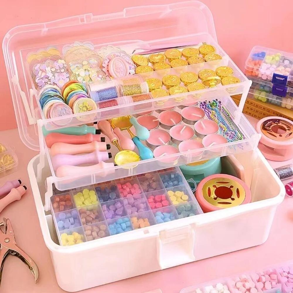 Large Capacity Makeup Hairpin Organizer 2/3 Layers Nail Art Box New Storage Box  Household