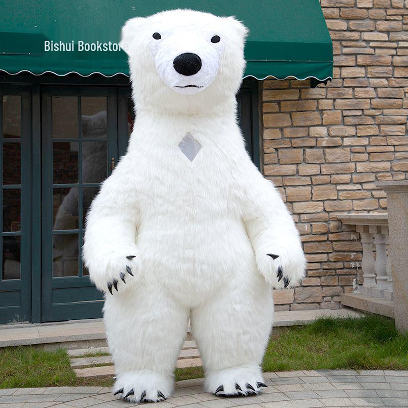 Inflatable Panda & Polar Bear Mascot Costume for Adults - Cartoon Puppet Outfit for Performances & Events