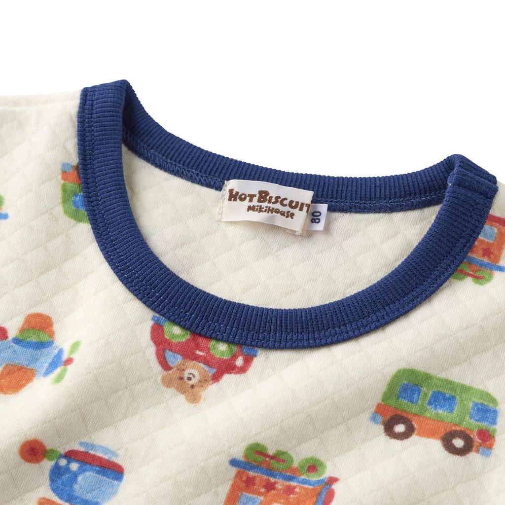 MIKIHOUSE HOT BISCUITS Pajamas for Boys and Girls, Ivory, 100cm, 70-7337-140