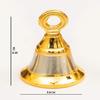 Декоративный настенный колокольчик из латуни, латунный колокольчик для храма Пуджи с крючком для дома, гостиной, уличный декоративный колокольчик (Упаковка из 6 шт.)