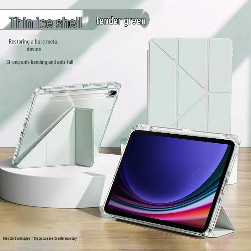 Защитный чехол для Samsung Galaxy Tab S9: 3+Y Сгиб, Прозрачный акрил, Полное покрытие