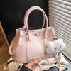 Korean New Product Sweet Cream Style Casual Portable Small Bag Temperament Versatile Simple Solid Color Commuter Messenger Women's Bag