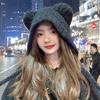 2020Korean Cute Bear Ear Knitted Hat Fashion Y2K Lace-Up Ear Protection Cap Autumn And Winter Windproof Hat Solid Color Beanies Cap