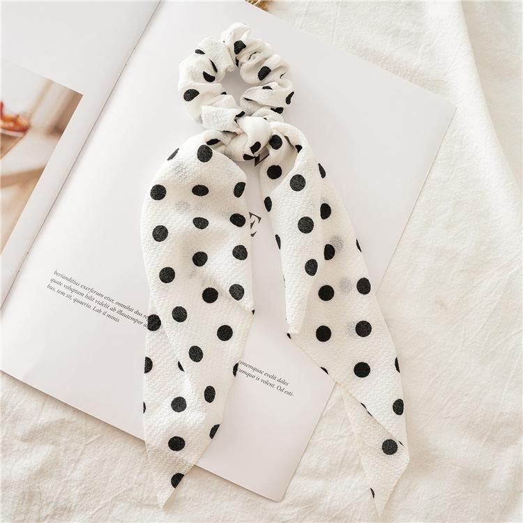 Chiffon Printing Flower Bandana Hair Scarf Headband for Women Vintage Long Ribbon Scrunchie Beach Bandanas Hair Accessories