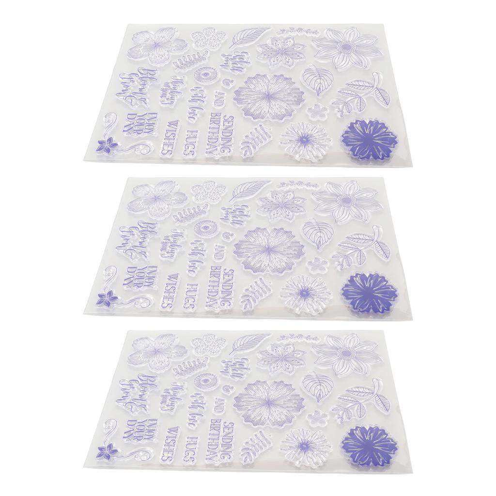 3 шт. прозрачный штамп долговечный декоративный отпечаток прозрачный штамп для фотоальбомов дневников открыток ха