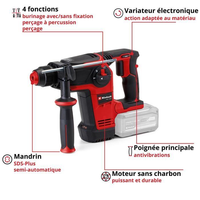 Einhell Профессиональный аккумуляторный перфоратор TP-HD 18/26 Li BL-Solo PXC (18В, 2,6 Дж) Поставляется без аккумулятора и зарядного устройства