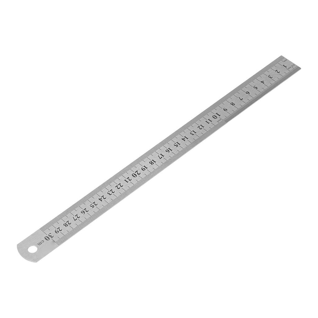 30cm Ruler 30cm Measurable Length Clear Scale Accurate Stainless Steel Metal Ruler with 2