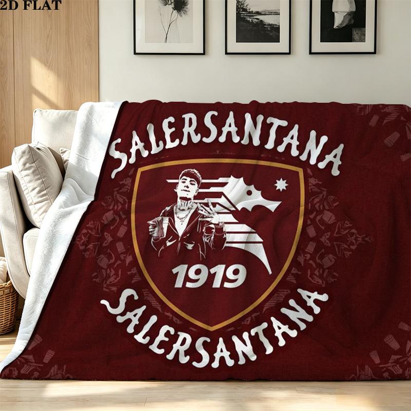 US Salernitana 1919 Print Flannel Blanket High Quality Warm Comfortable Cover for All Seasons Perfect for Gifts Home Decor