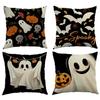 Halloween Throw Pillow Cover Pumpkin Ghost Party Decoration Home Living Room Sofa Cushion Cover Holiday Decoration