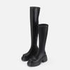 Boots Women Over Knee Black Thick-soled Martin Boots Women Small Elastic Skinny Boots Long Knight Boots
