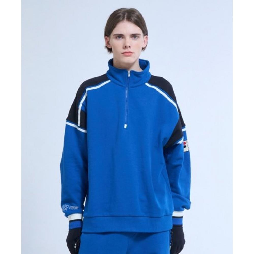 Fila Uni Loose Fit White Rock Half Zip Sweatshirt Fs2poe4121xdbu