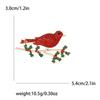 Cross Border Branch Red Bird Cute and Exquisite Women's Coat Suit Breast Flower Jewelry Animal Pins