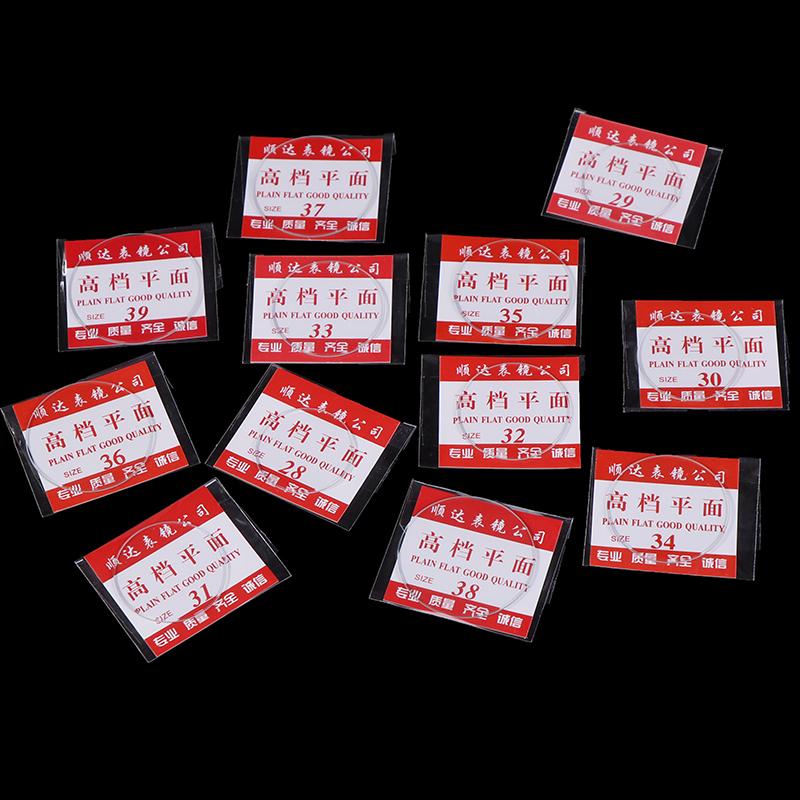 10 шт. 28-39 мм плоское минеральное стекло для часов, запасная часть для плоских часов, толщина 1 мм для ремонта часов