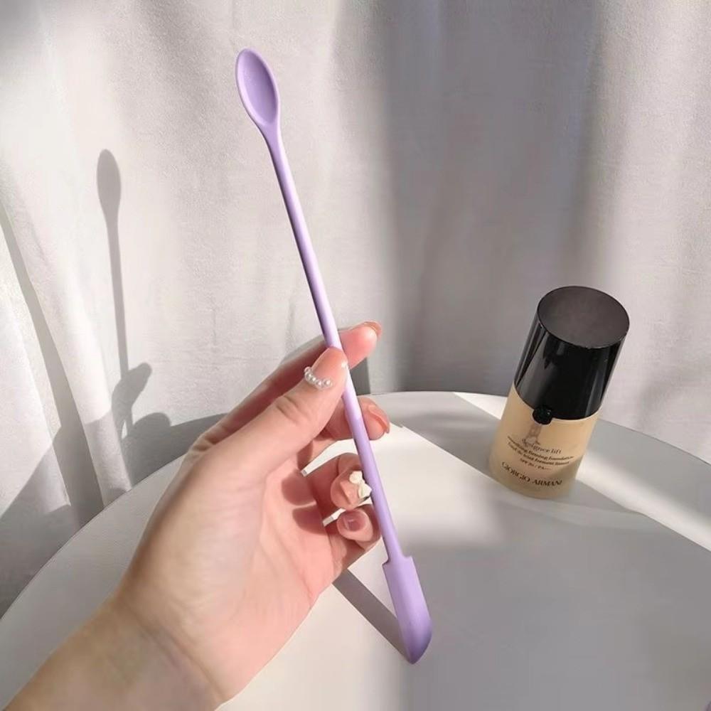 3pcs Double-head Cosmetic Digging Spoon Mini Face Mask Brush Jam Scraping Spoons  Makeup Brushes Set
