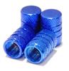Areyss 140837 Universal Aluminum Air Valve Cap, Cylindrical Type, Set of 4 (Blue, Blue)