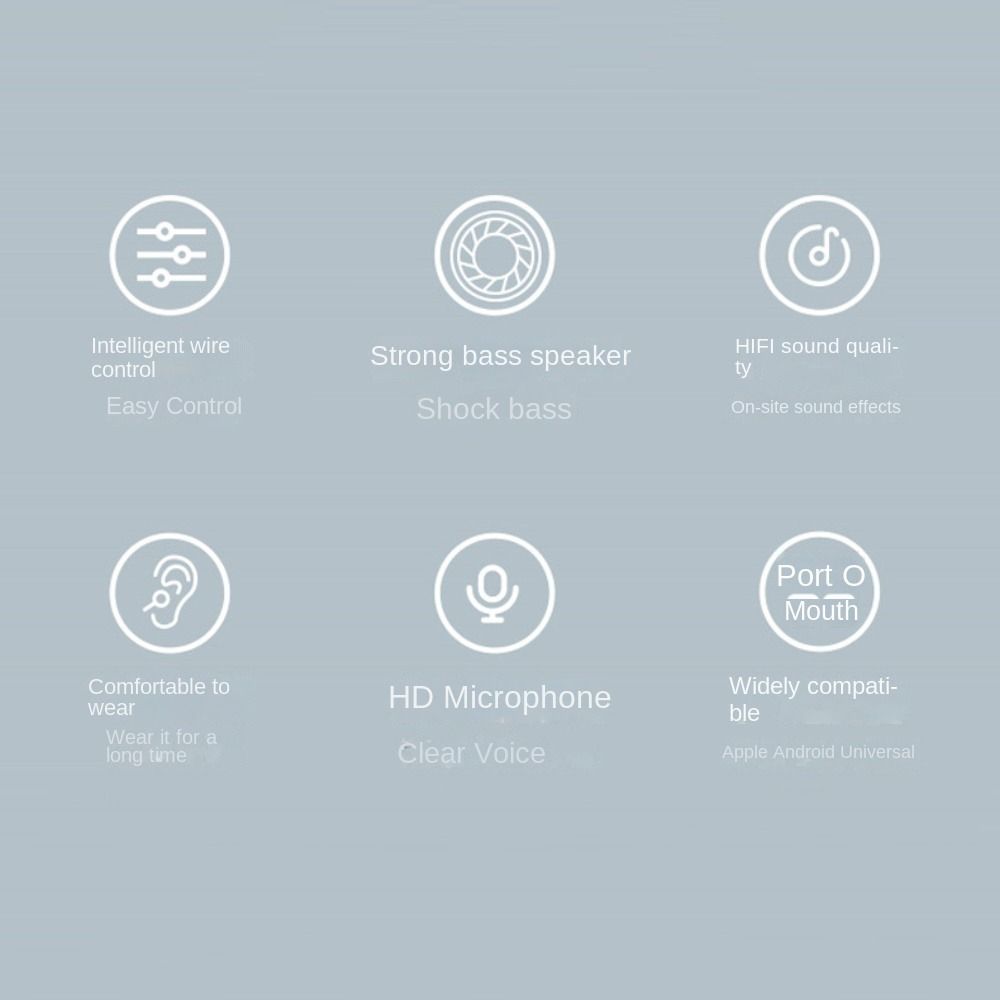 with Mic Wired Earphone 3.5mm Wired Headset Music Earphones Gaming Earphone Gaming