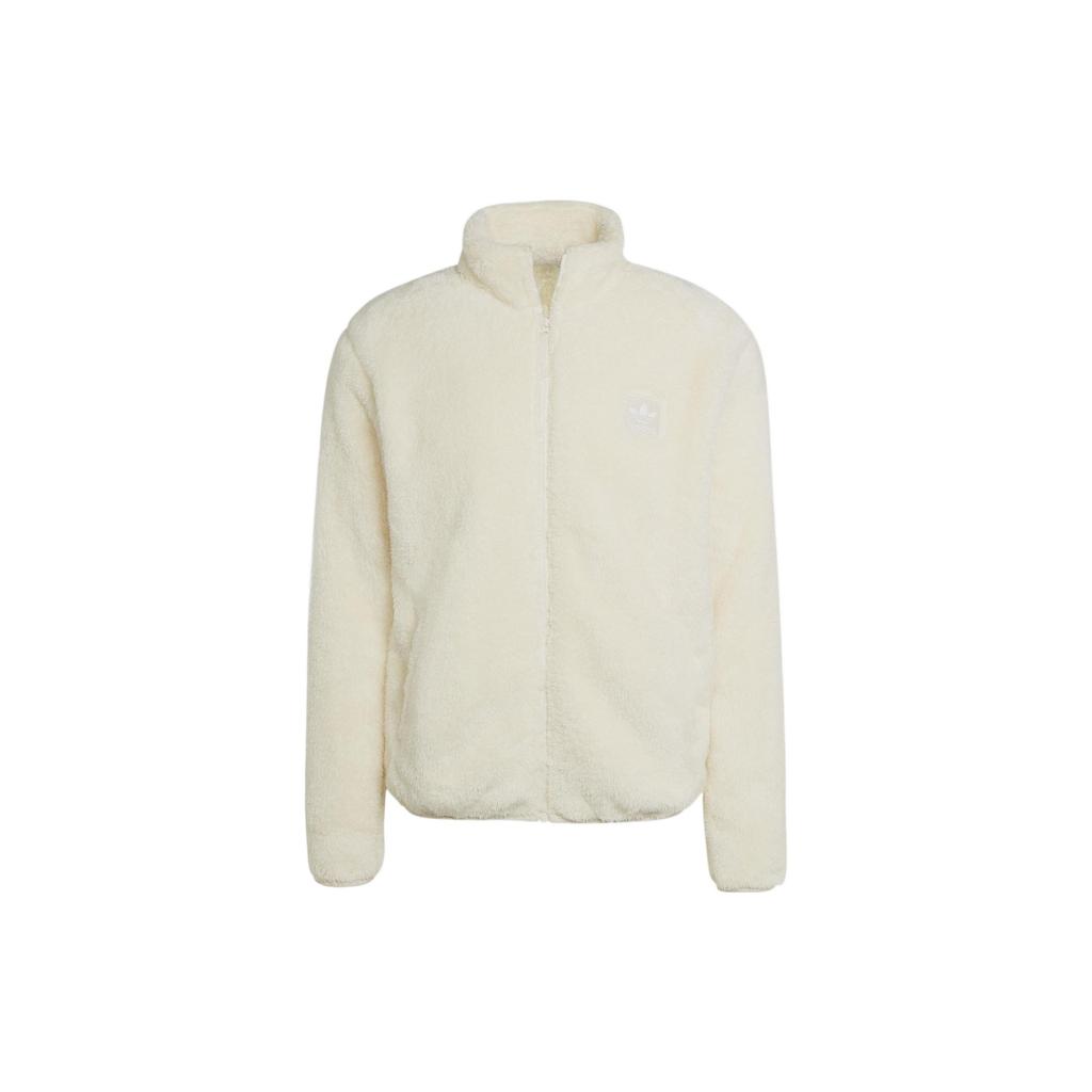 Adidas Мужская куртка Originals Solid Color Logo с воротником-стойкой Off-White HR8622