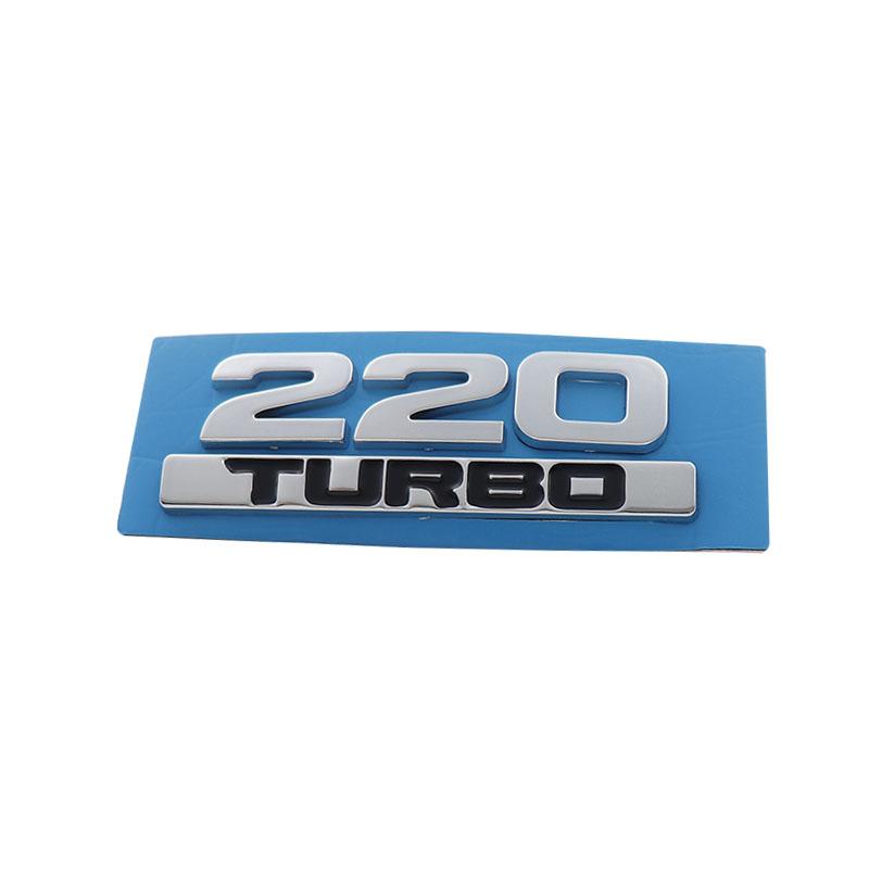 3D Premium TURBO 220 TURBO for Car Fender Trunk Rear Bonnet Decal Emblem Badge Sticker Accessories
