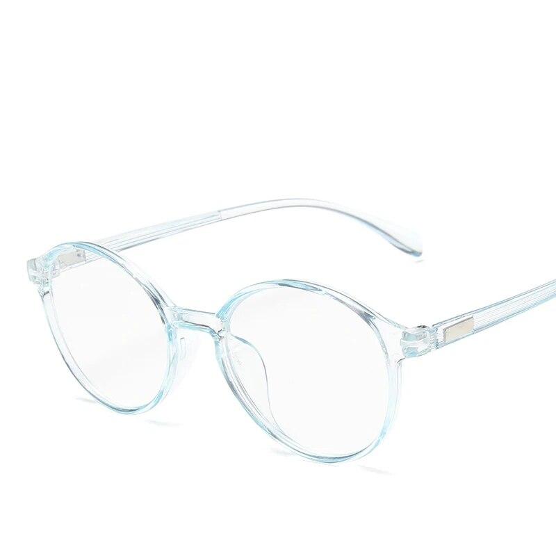 Round Frame Anti Blue Glasses Plain Glasses Lens Art Original Home Anti Blue Light Glasses Students Frame Glasses