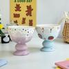 Cute Hand-painted Ice Cream Cup Household Dessert Bowl Yogurt Cup High Value Breakfast Oat Cup Girl Birthday Gift