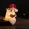 Yousheng Reading Ghost Night Light Cute 3D Xmas Hat Ghost Bedside Lamp Resin Ghost Reading Book Nightlight for Bedroom Study Room Party Decor