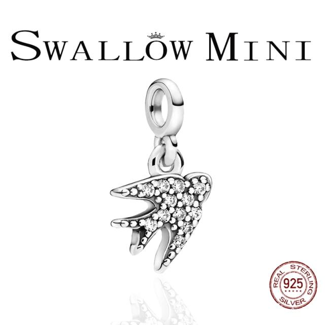 Новый оригинальный браслет Pamura Me из стерлингового серебра 925 пробы, подвеска в виде морской звезды и фламинго, сделай сам, ювелирные изделия для женщин, подарок