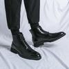 Large Size Men's Polished High-top Leather Shoes Size 38-46 Men's Boots 2025 Autumn and Winter New Brock Men's Leather Boots