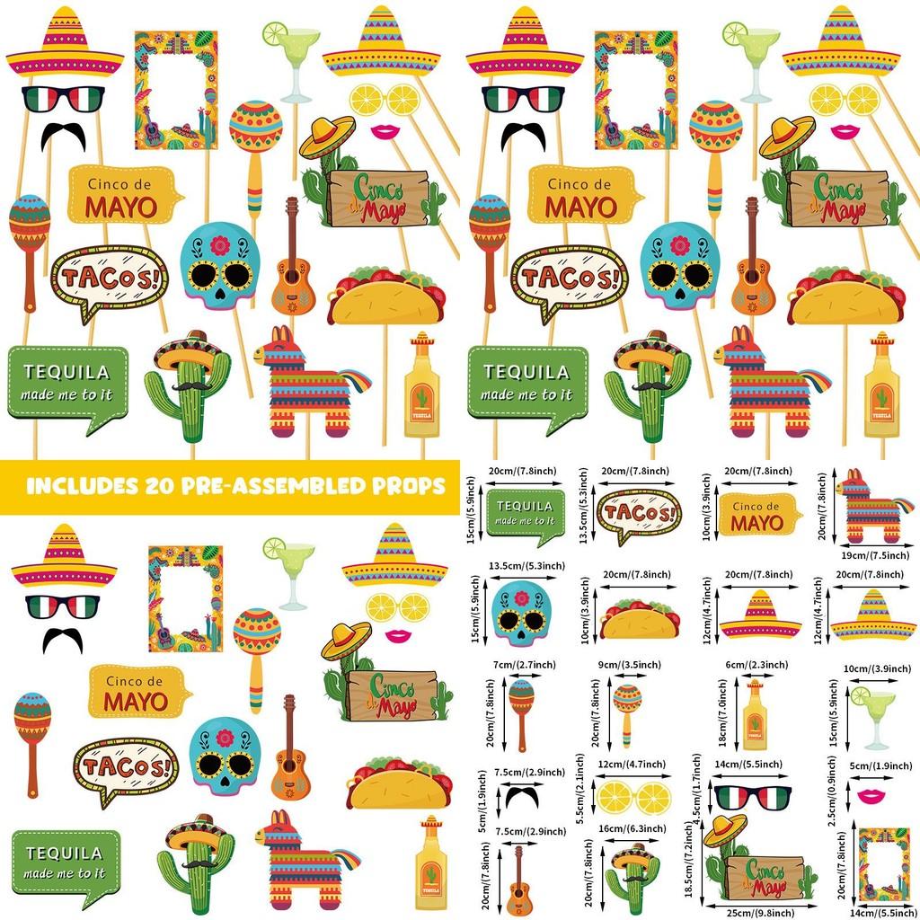 Мексиканский карнавал фото реквизит украшения для вечеринки из бумаги для праздничных мероприятий