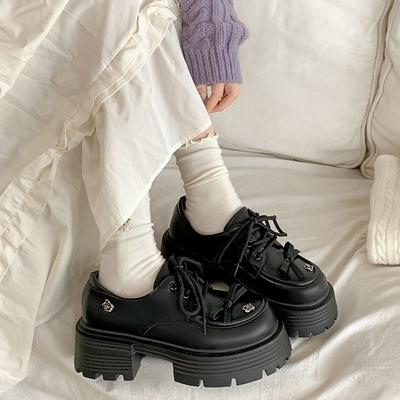 Модный темперамент в британском стиле, туфли на толстом каблуке и платформе, женские, новинка 2025 года, туфли Мэри Джейн с бантом, одинарные