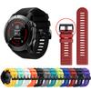 Horizontal Streak with Black Triangle Buckle Silicone Watch Band for Garmin Fenix 5X