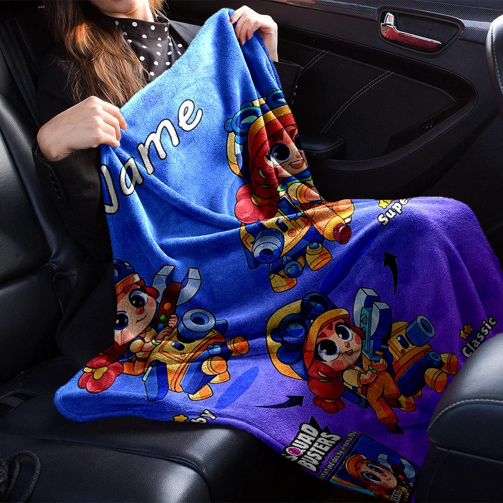 Customiz Name Personality Brawl Stars (3) Blanket Soft &Warm Sofa Office Bed Travel Lunch Break Blanket, Gift Suitable for All Seasons