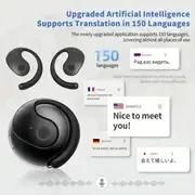 144-Language AI Real-Time Translator Headphones Bluetooth 5.3 Wireless IPX7 Waterproof Two-Way Translation for Global Business