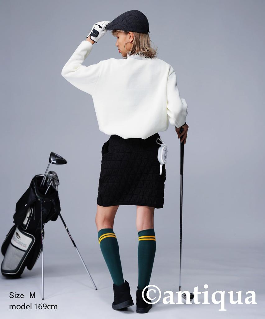 Вязаный топ с высоким воротником Antiqua Golf, женский, ZGL-30002, M, 03, Кремовый