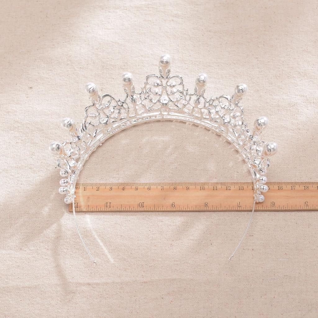 Popular European Style Bridal Pearl Rhinestone Crown Tiara Hair Accessories Wedding Dress Wedding Accessories