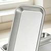 Kitchen Prep Metal Plates Stainless Steel Serving Plates, Commercial Condiment Dish Snack Nonstick Plate Tray, Grill Baking Steamer Pan for