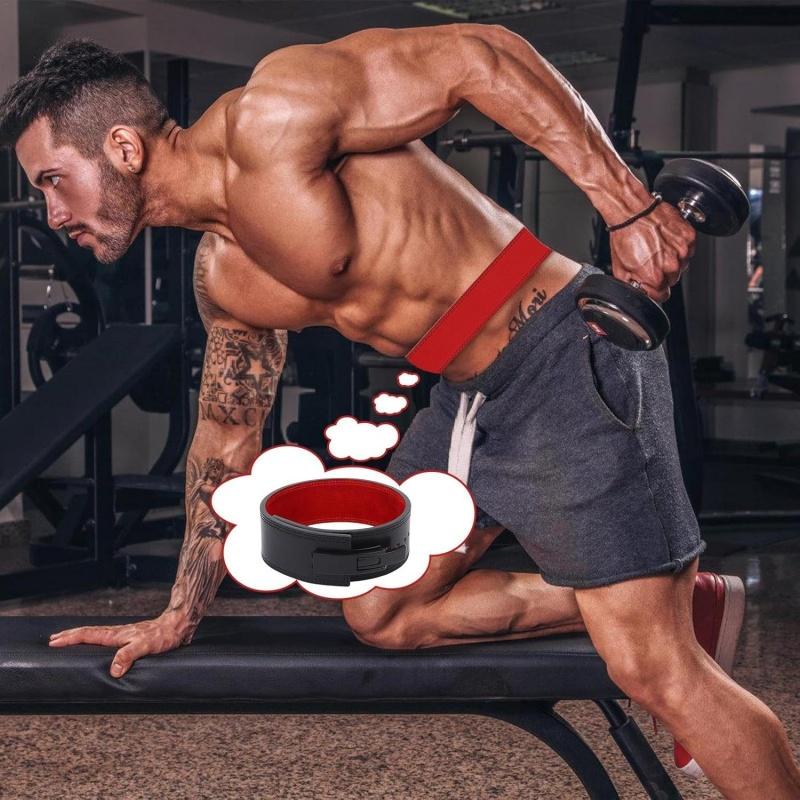 Weightlifting Belt for Squat Barbell Powerlifting Adjustable Leather Waist Support Bodybuilding Exercise Fitness Protective Belt