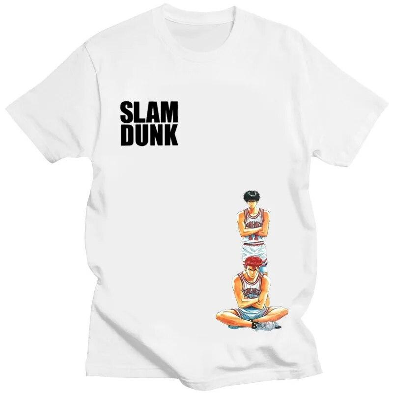 Футболка унисекс Y2k, футболка из чистого хлопка с короткими рукавами SLAMDUNK с буквенным принтом, дышащая, удобная и минималистичная