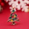 Модная женская брошь в виде рождественской елки из сплава, украшенная бриллиантами и стразами, нагрудный цветок, рождественская брошь