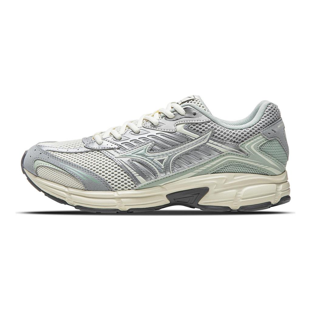 Mizuno Скорость 2010 Миллениум Ретро Спортивные Городские Повседневные Модные Универсальные Удобные Низкие Кроссовки Детская кроссовка Серебристый D1GH251709