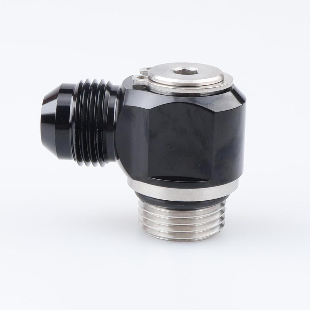AC PERFORMANCE -8 AN Banjo to -6 ORB Stainless Steel Banjo Bolt Assembly | Aluminum Banjo Adapter with Stainless Steel Banjo Bolt
