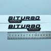 Flat Letters V8 Biturbo 4matic+ Car Emblem for Mercedes Benz AMG C43 C63 C63S W204 W205 C205 S205 W206 Fender Rear Star Sticker STUVW1