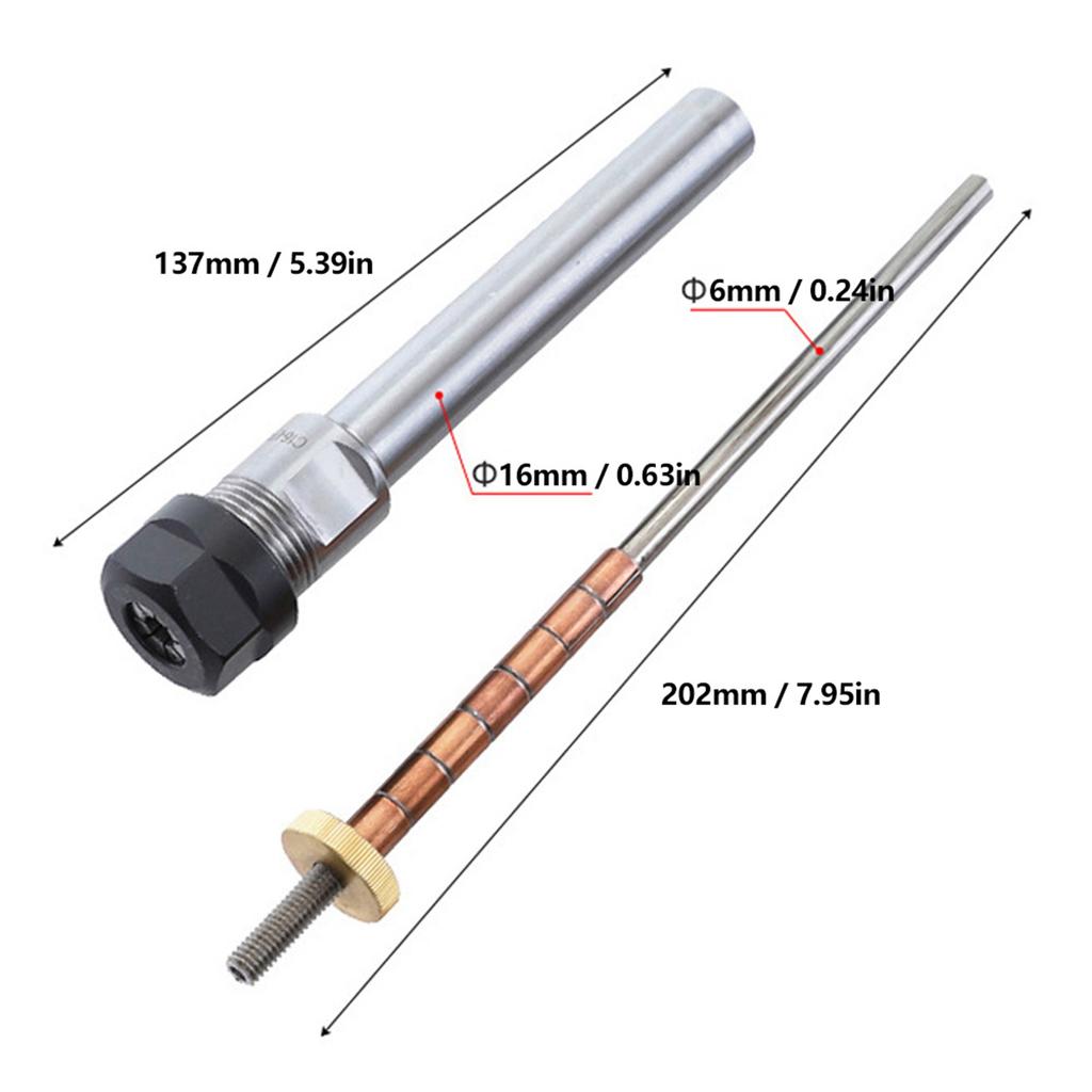 Woodworking Pen Turning Mandrel Lathe Parts Mechanical Accessory ToolStraight Shank