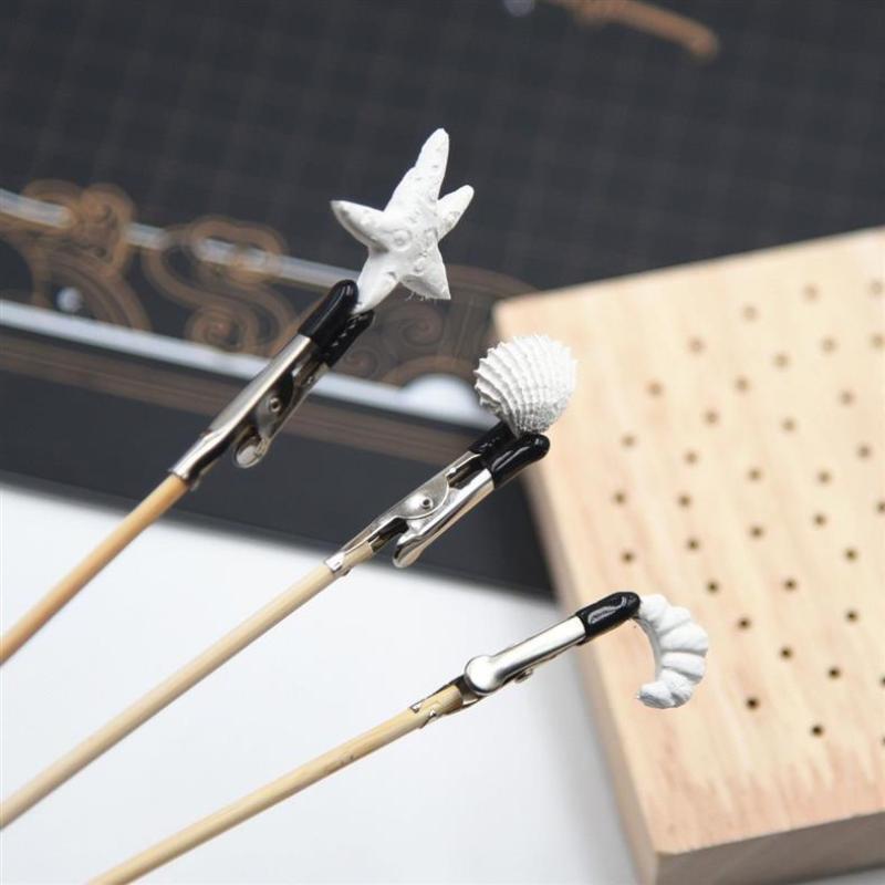 5/10 шт. Аэрограф Модель Деталь DIY Аксессуары Деревянная и Металлическая Подставка для Покраски Зажим-Крокодил Палочка Инструмент для Моделирования
