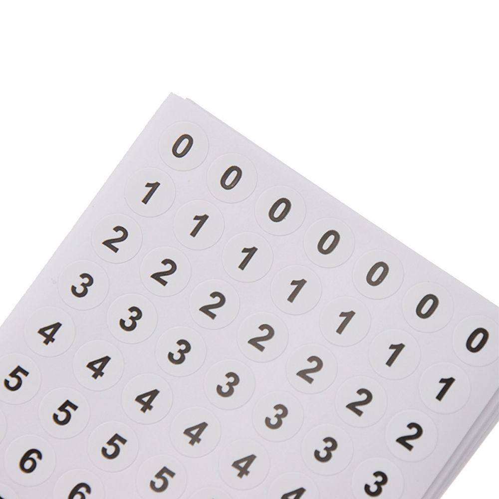 12 листов Цифры 0-9 Самоклеящиеся Скрапбукинг Бриллиантовая Классификация Хранение Различать Наклейка Круглые Этикетки