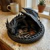 Gothic Dragon Guardian Catchall Dish 3D Printing Dragon Shaped Trinket Bowl  Home Decor